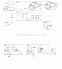 Air Cleaner Blower Housing Exhaust System Diagram and Parts List for 33M677-1398-B1  Briggs and Stratton Engine